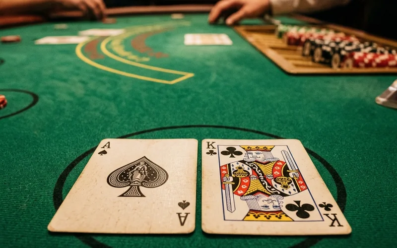 Bài Blackjack hoàn hảo - Ace và King bằng 21 điểm