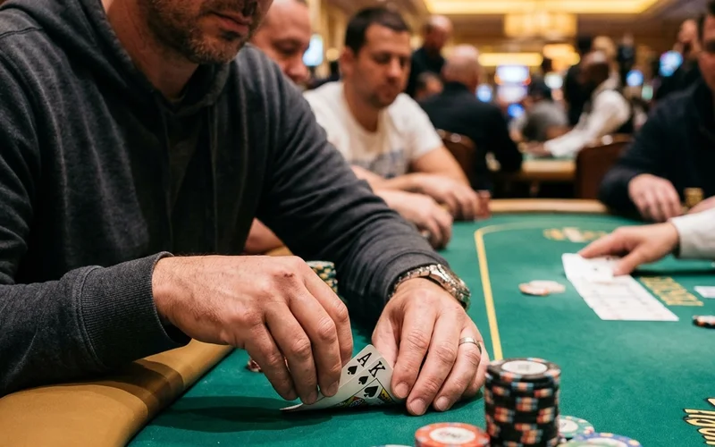 Bàn Poker Texas Hold'em với community cards